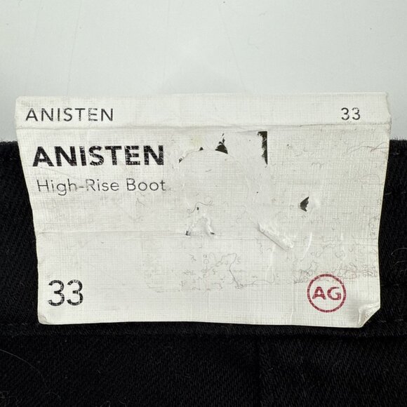 New AG Women's Size 33 Black Denim Jeans Anisten High Rise Boot Cut Stretch NWT - Picture 14 of 14